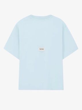 Light Blue Short-Sleeve Tee with Center Chest Patch